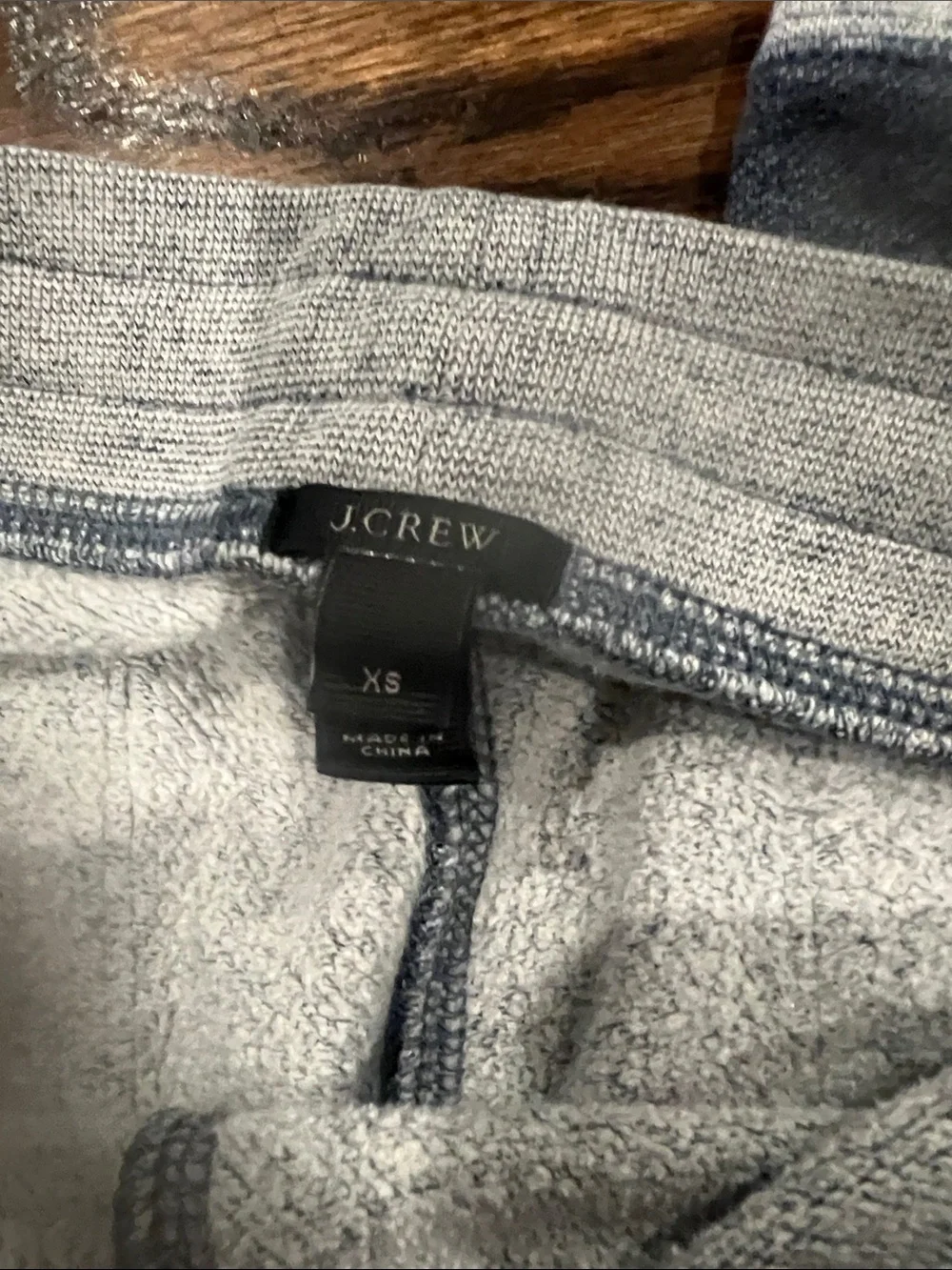 J. Crew Navy Heather Pull-On Shorts with Light Gray Waistband